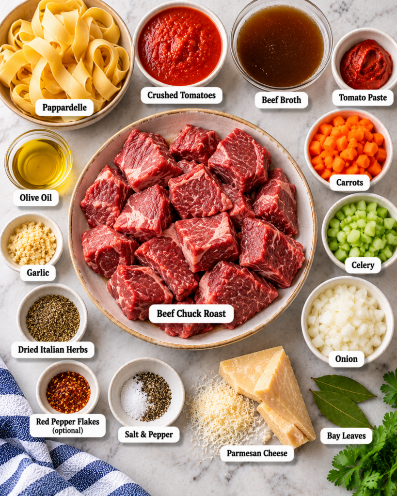 Slow Cooker Beef Ragu with Pappardelle
