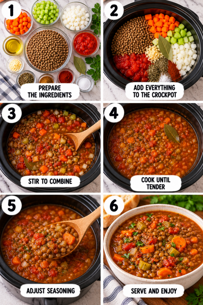 Easy Crockpot Lentil Soup Recipe