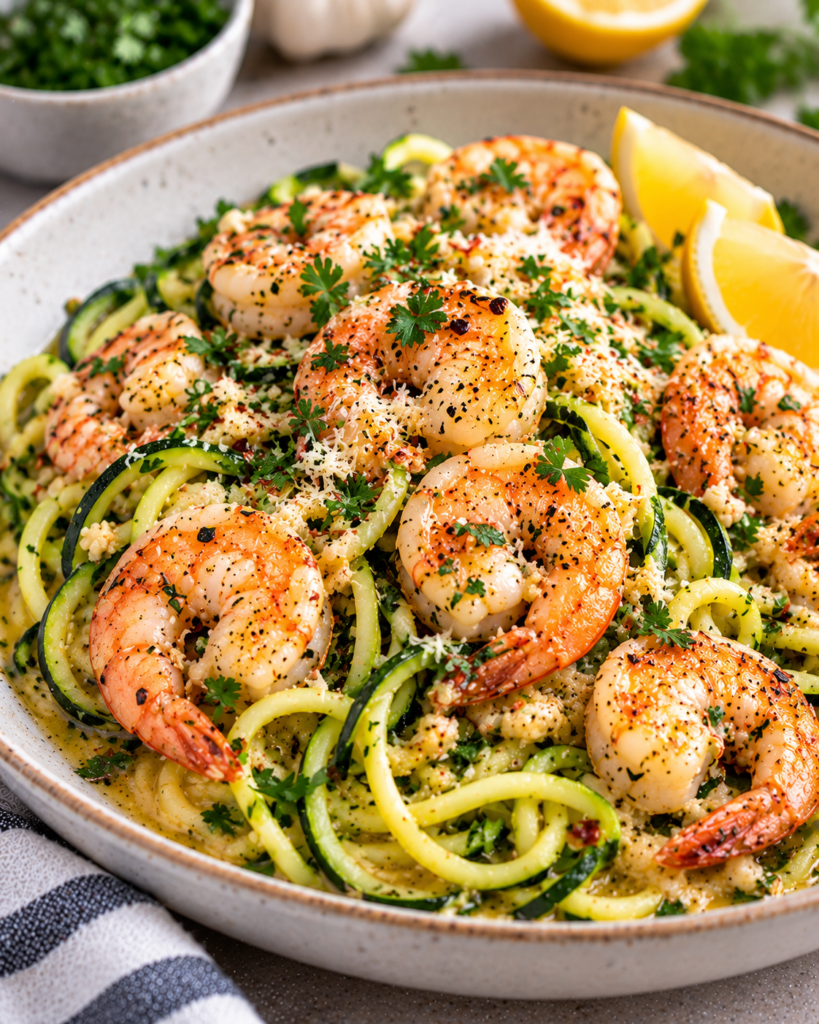 Keto Shrimp Scampi with Zoodles