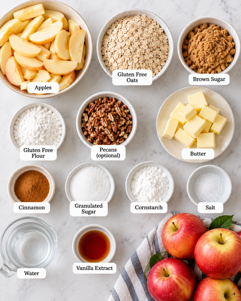 Gluten-Free Apple Crisp Recipe Collage