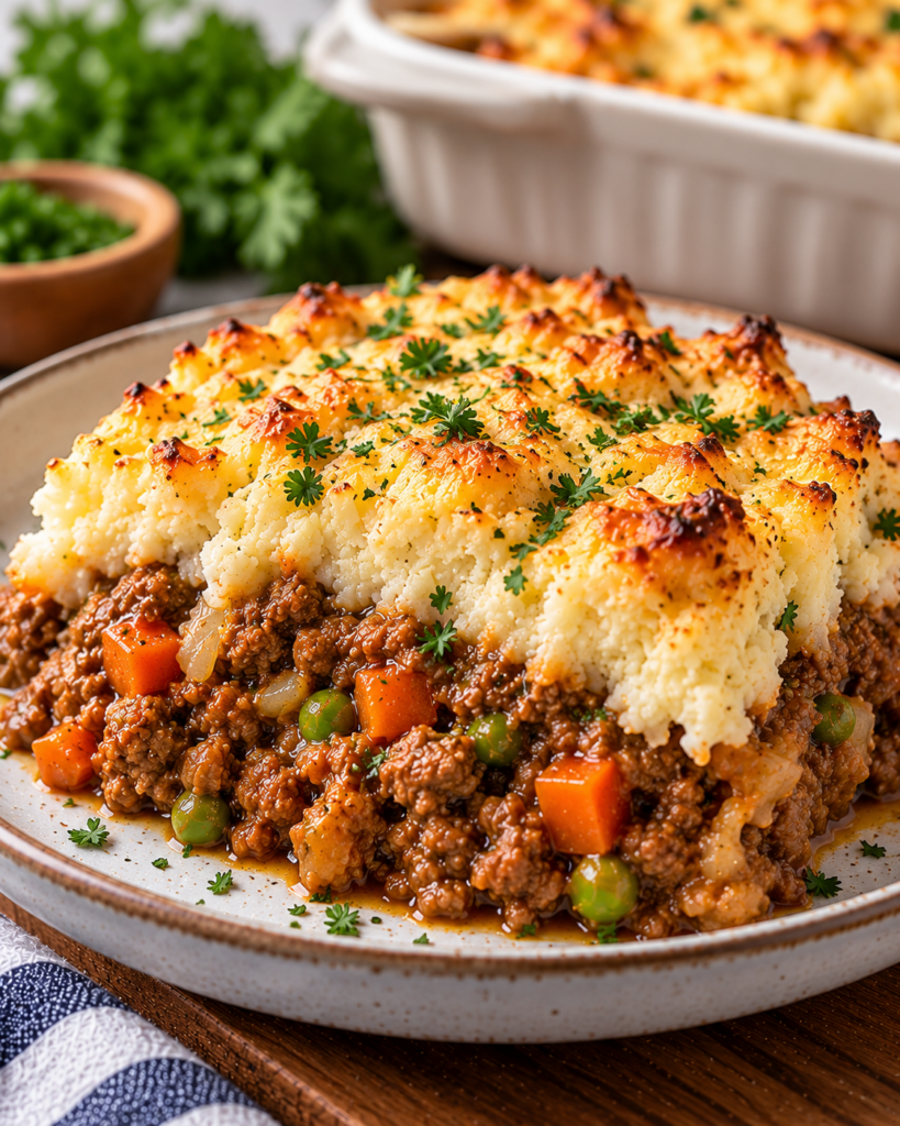 Keto Shepherd’s Pie with Cauliflower Mash