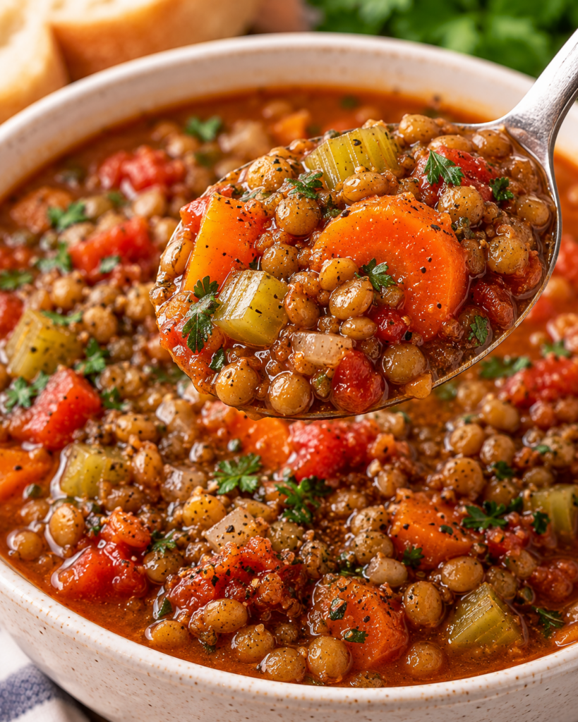 Easy Crockpot Lentil Soup Recipe