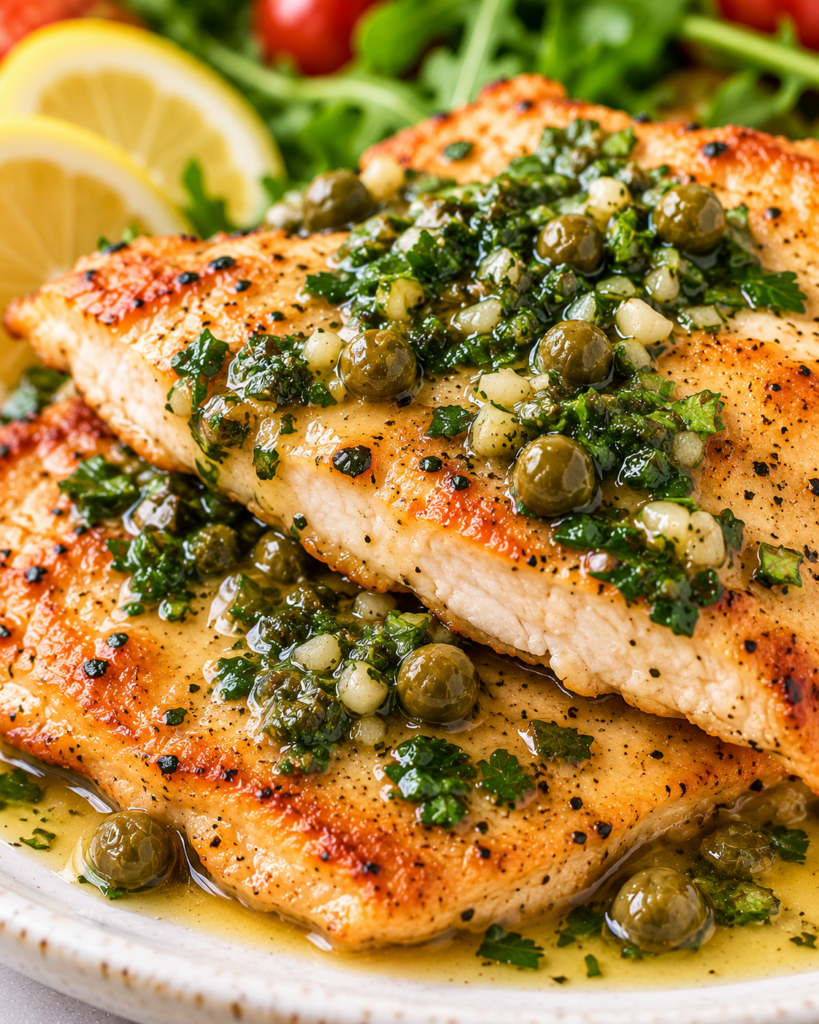 Chicken Paillard with Herb Sauce