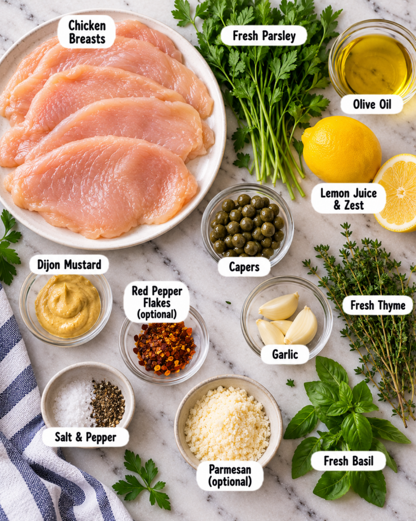 Chicken Paillard with Herb Sauce