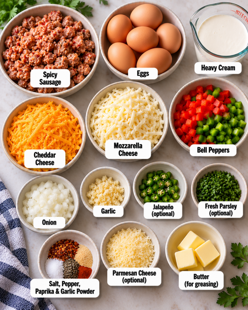 Keto Breakfast Casserole (Easy Spicy Sausage Bake)