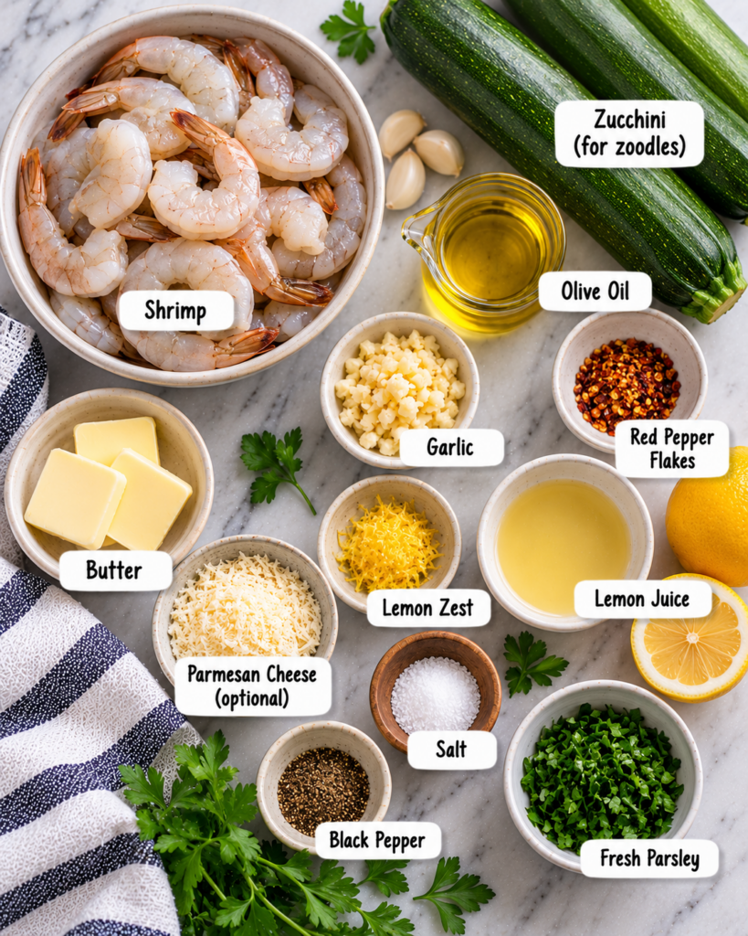 Keto Shrimp Scampi with Zoodles