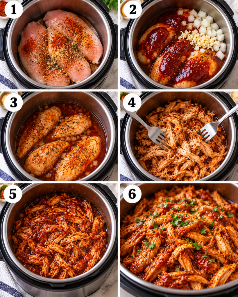 Instant Pot BBQ Pulled Chicken (Easy & Juicy)