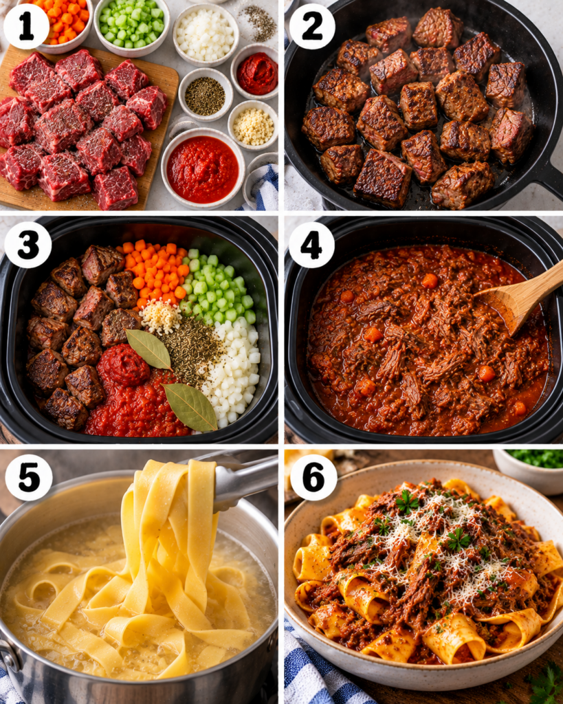 Slow Cooker Beef Ragu with Pappardelle