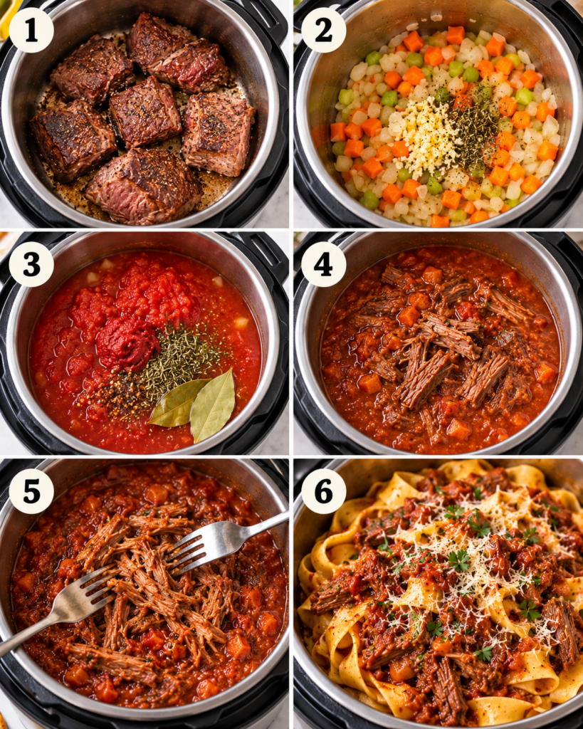 Instant Pot Beef Ragu (Tender Shredded Beef Sauce)