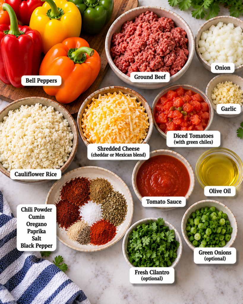 Keto Mexican Stuffed Peppers