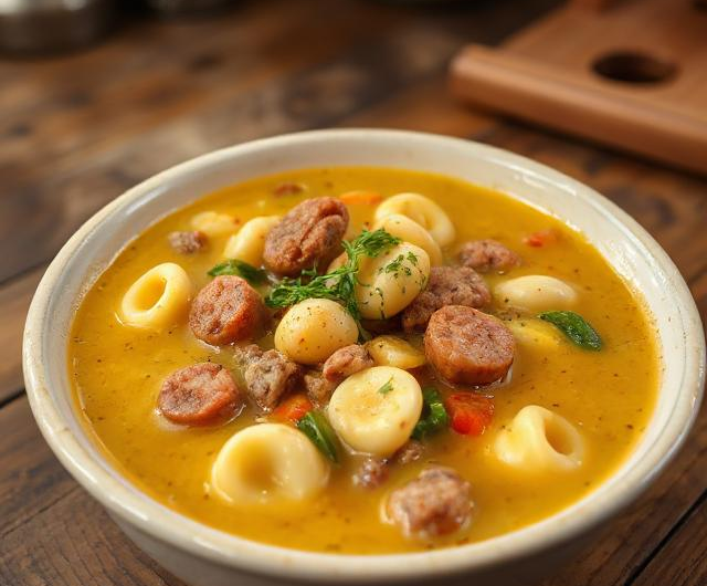 Creamy Sausage Tortellini Soup