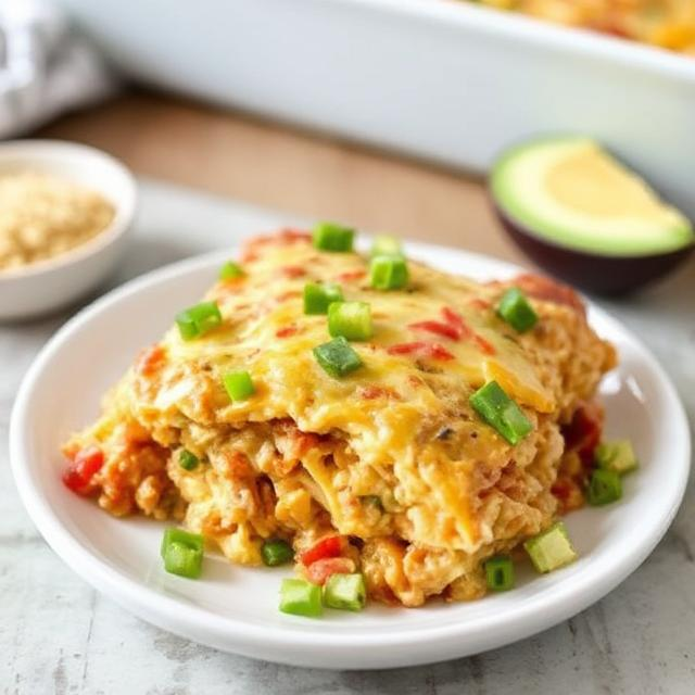 Green Chile Chicken Tortilla Casserole