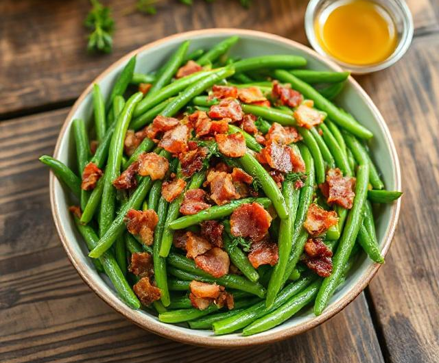  Green Bean Salad with Bacon  