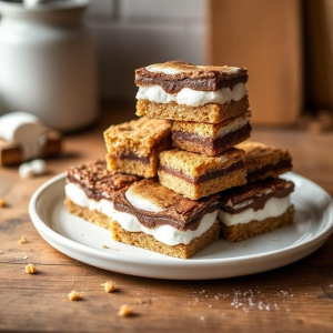 Easy Frozen Protein S'mores Bars