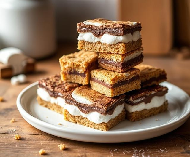 Easy Frozen Protein S'mores Bars