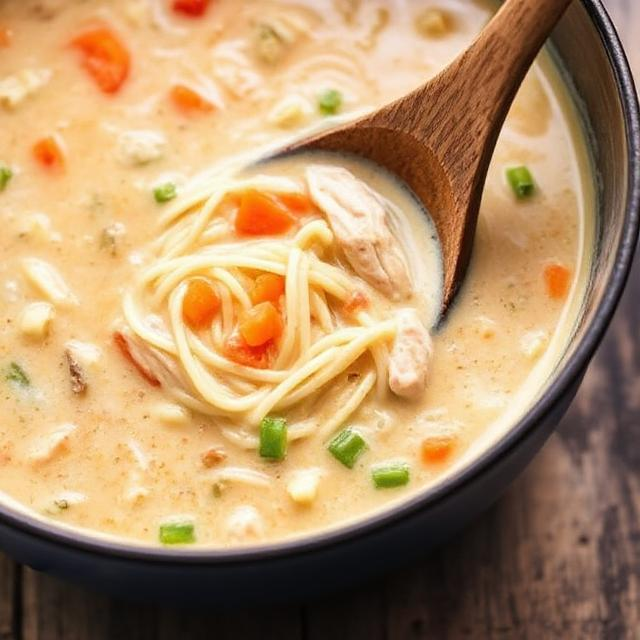 Easy Creamy Chicken Noodle Soup