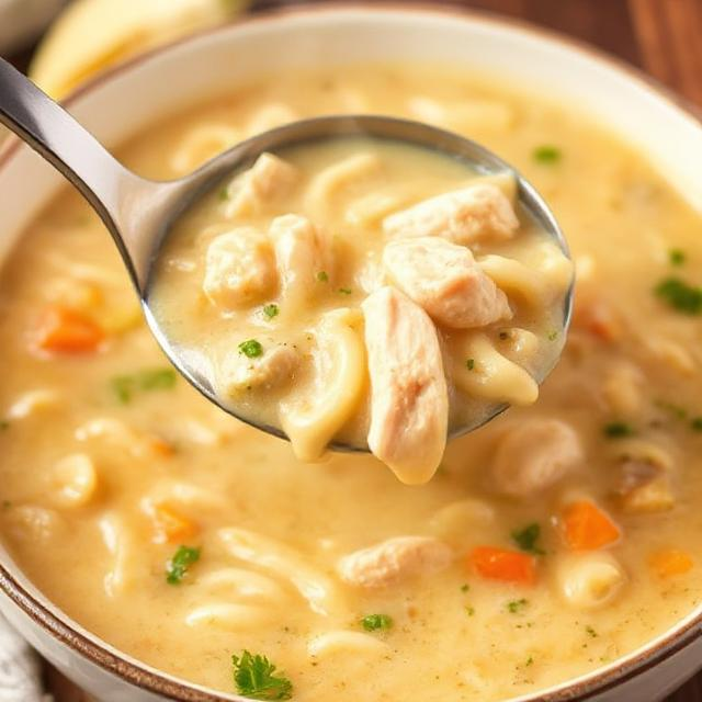 Easy Creamy Chicken Noodle Soup