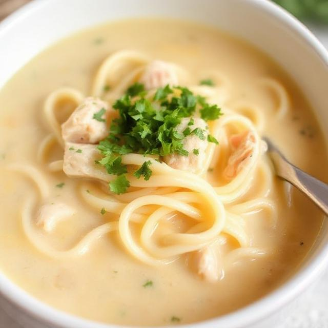 Easy Creamy Chicken Noodle Soup