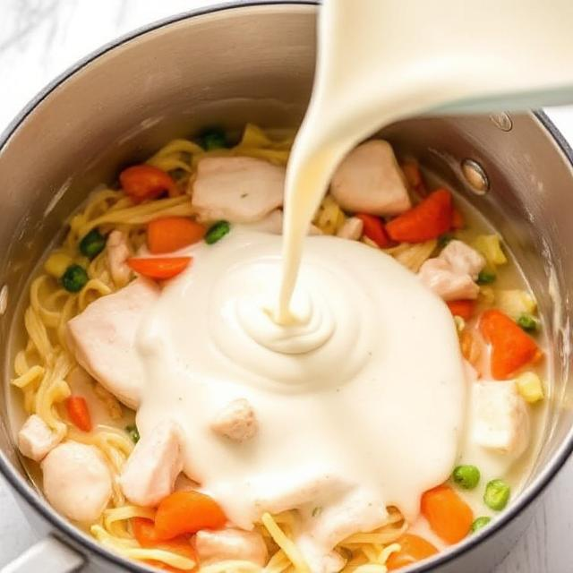 Easy Creamy Chicken Noodle Soup