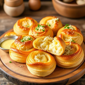 Easy Cheesy Garlic Cruffins