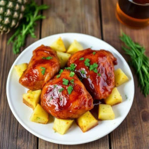 Easy Whiskey Pineapple Chicken 