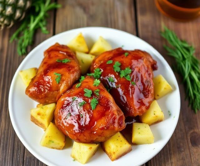 Easy Whiskey Pineapple Chicken 