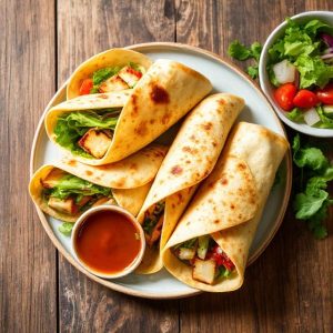 Easy Halloumi Wraps