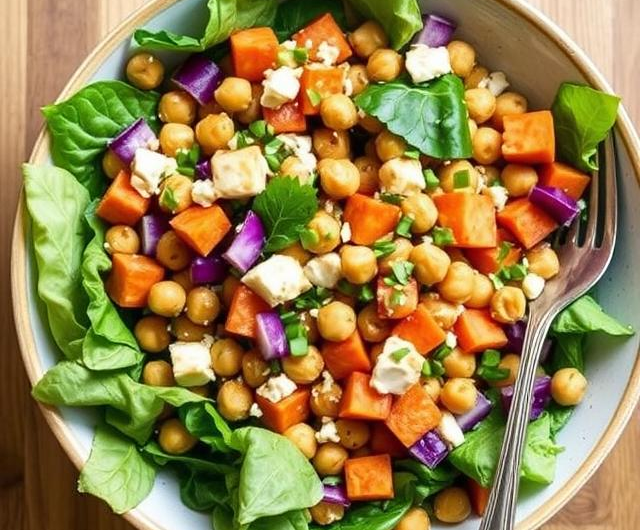 Roasted Sweet Potato Chickpea Salad