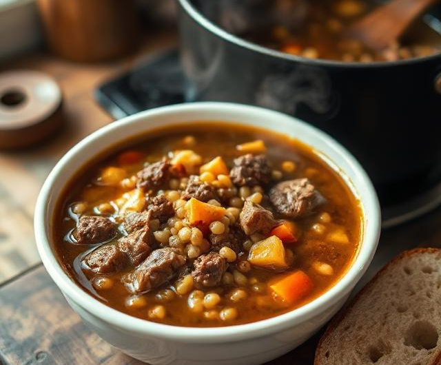 Easy Beef and Barley Soup