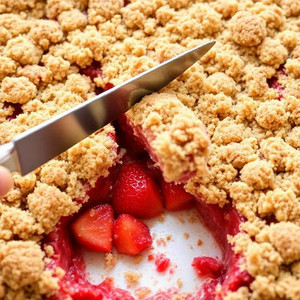 Healthy Strawberry Crumble