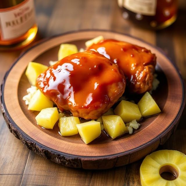 Easy Whiskey Pineapple Chicken