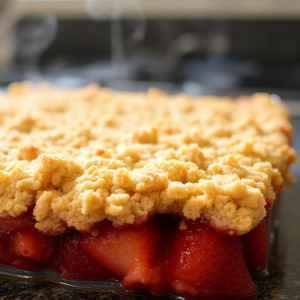 Healthy Strawberry Crumble