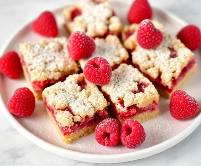 Easy Raspberry Crumble Bars