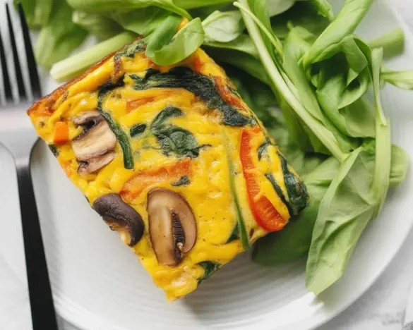 Delicious spicy keto breakfast casserole with sausage, eggs, and cheese.