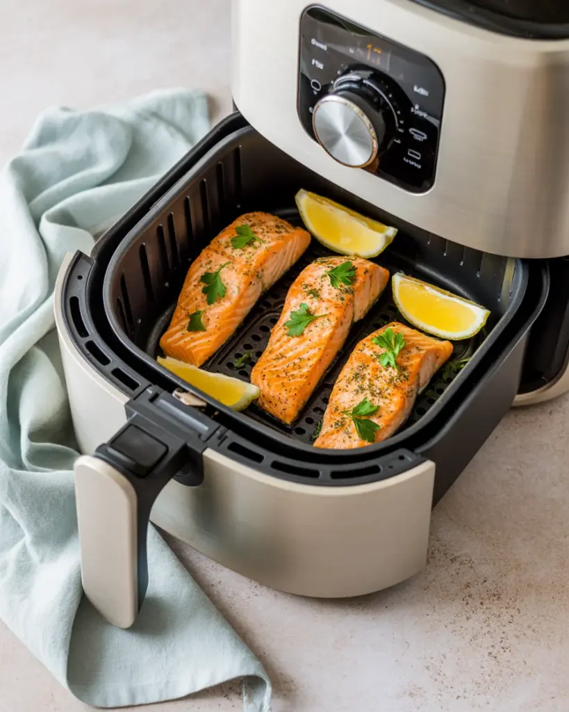 Savory Air Fryer Salmon in Just 10 Minutes!