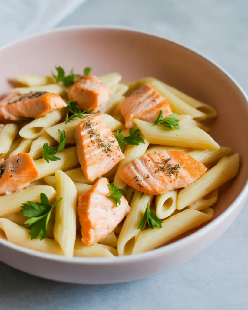 Tasty Salmon Pasta with Homemade Pesto for Busy Weeknights