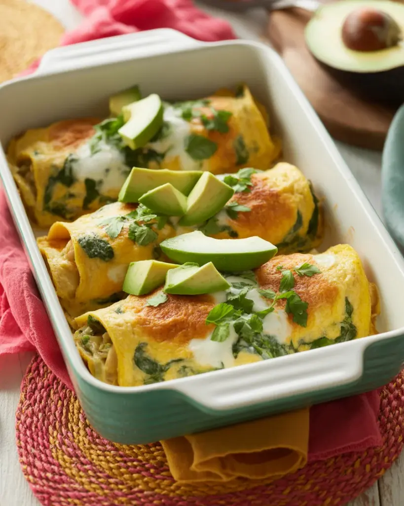 Delicious Easy Vegetarian Breakfast Enchiladas (Low Carb)