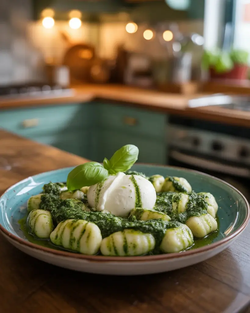 Quick and Creamy Spinach Pesto Gnocchi