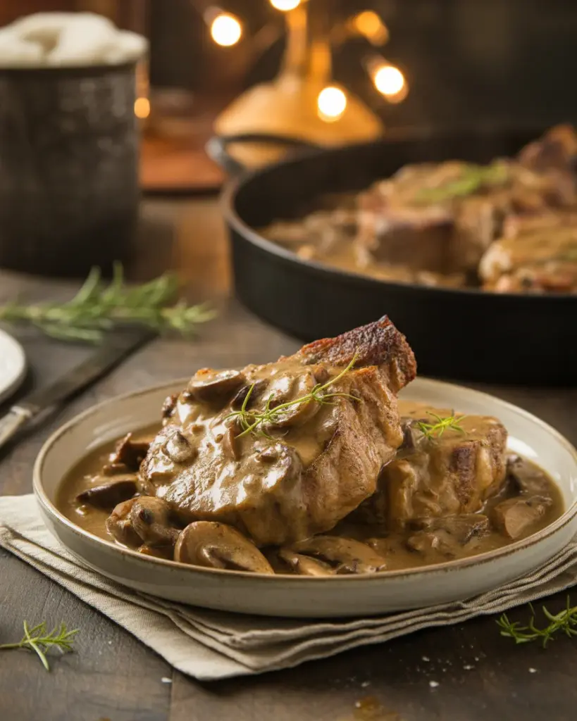 Savory Pork Chops with Miso Mushrooms for a Cozy Dinner