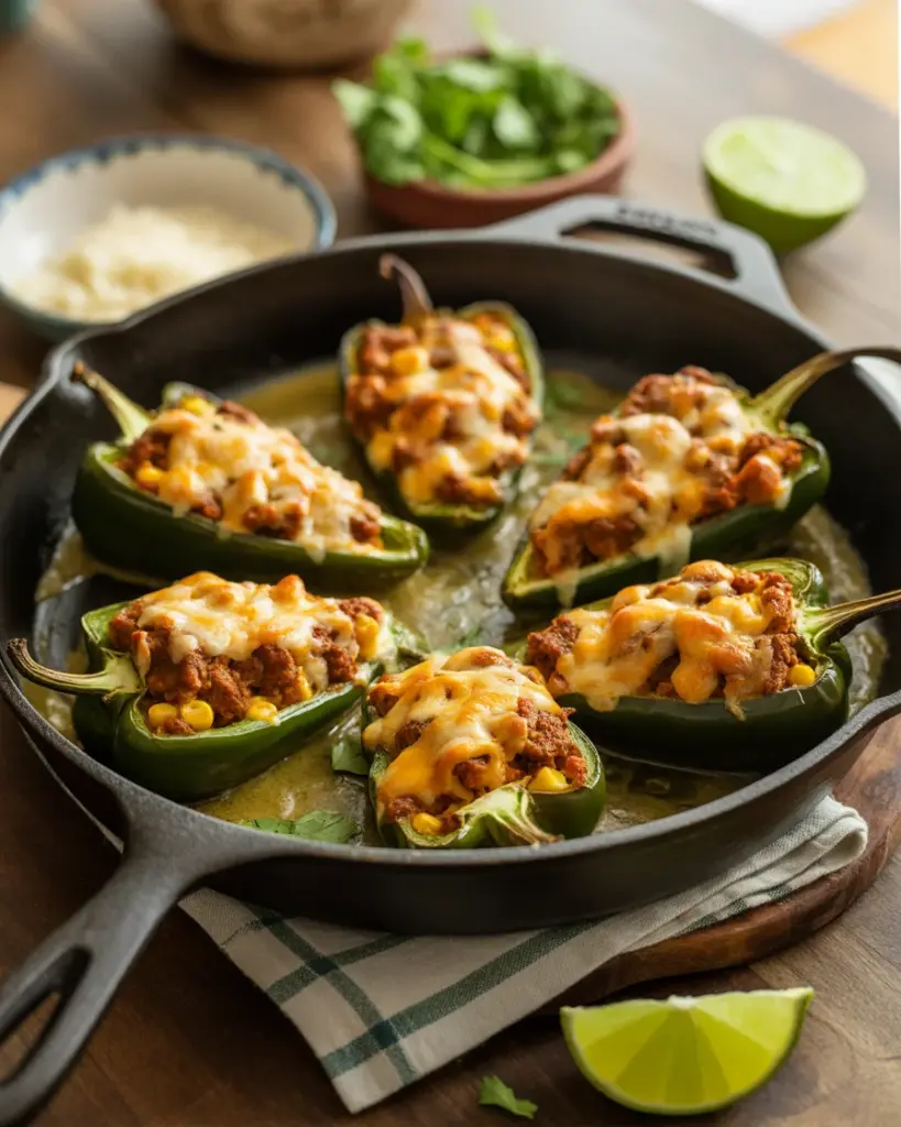 Easy Crock-Pot Carnitas Stuffed Poblano Peppers Recipe