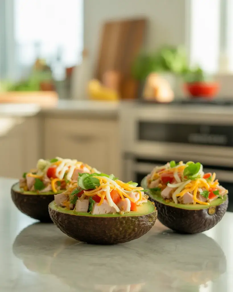 Delicious Low-Carb Turkey Taco Stuffed Avocados