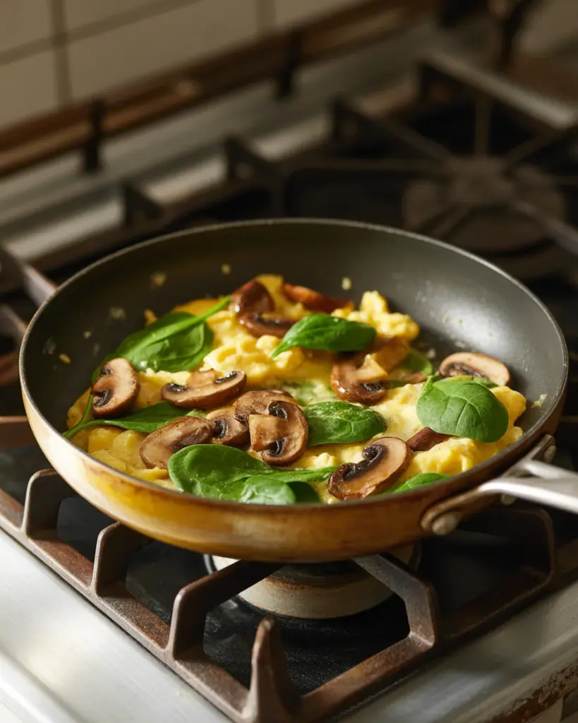 Whip Up Delicious Whole30 Mushroom-Spinach Scrambled Eggs
