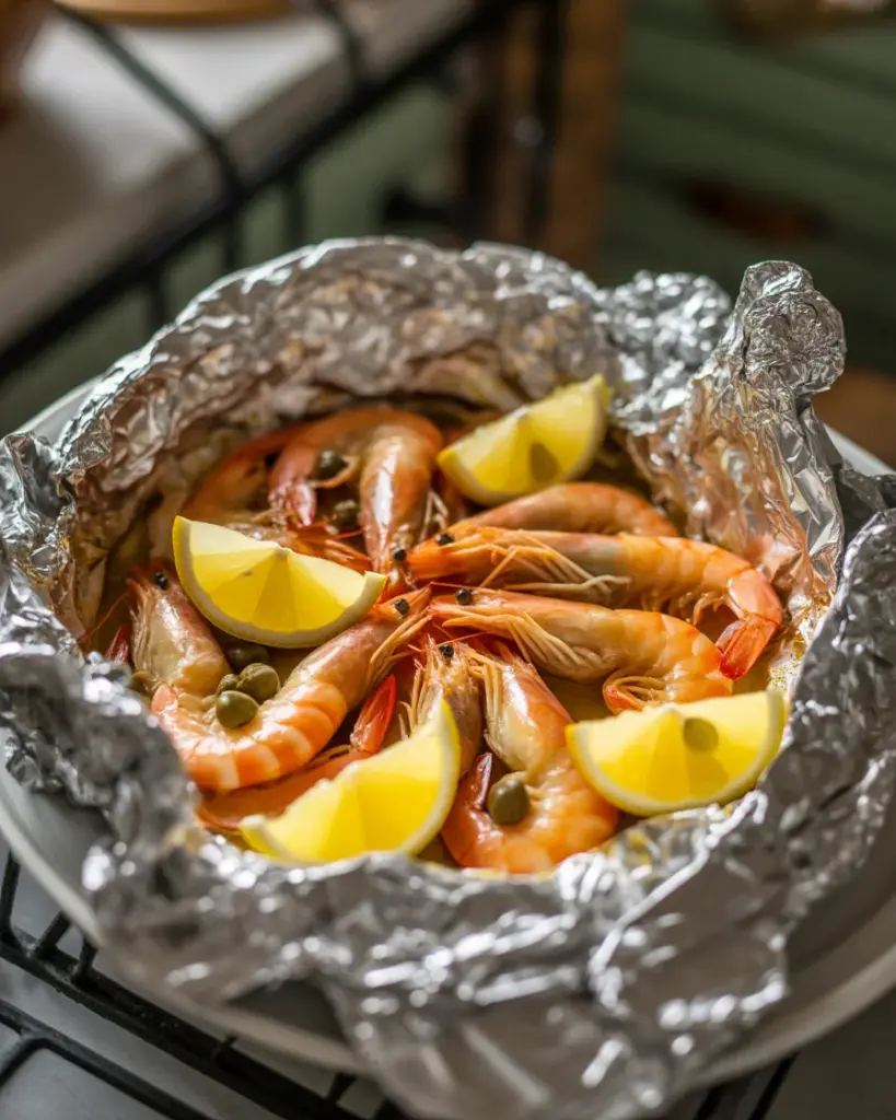 Paleo Shrimp Piccata Foil Packets for Easy Weeknight Meals