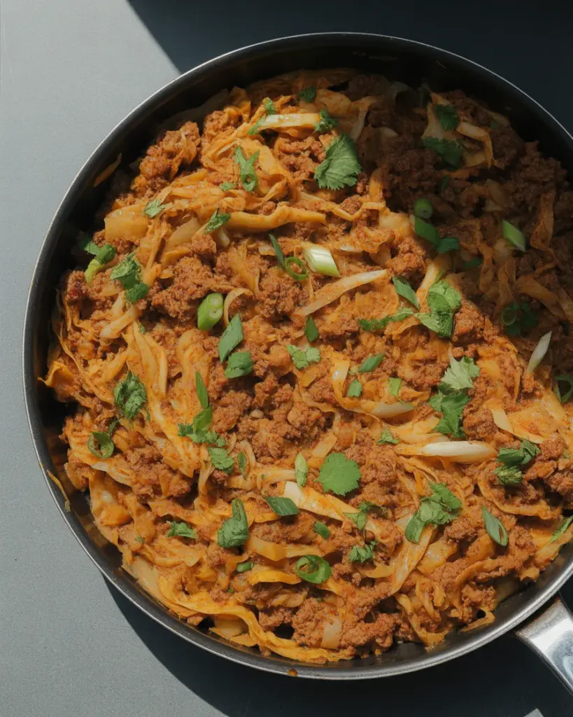 Delicious Low Carb Taco Cabbage Skillet