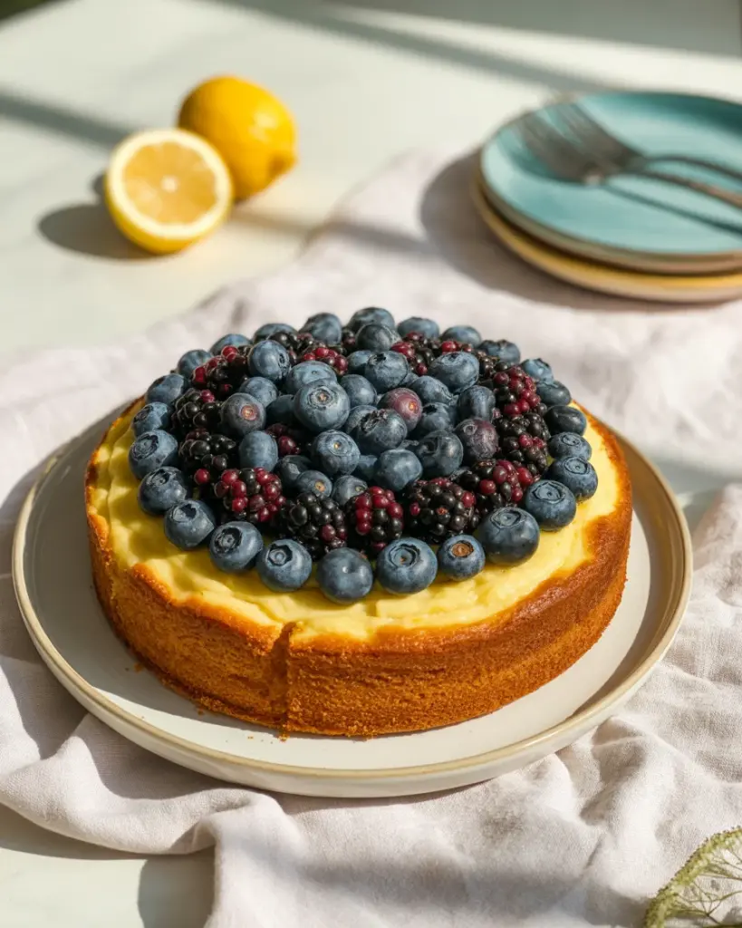 Deliciously Moist Paleo Lemon Blueberry Cake