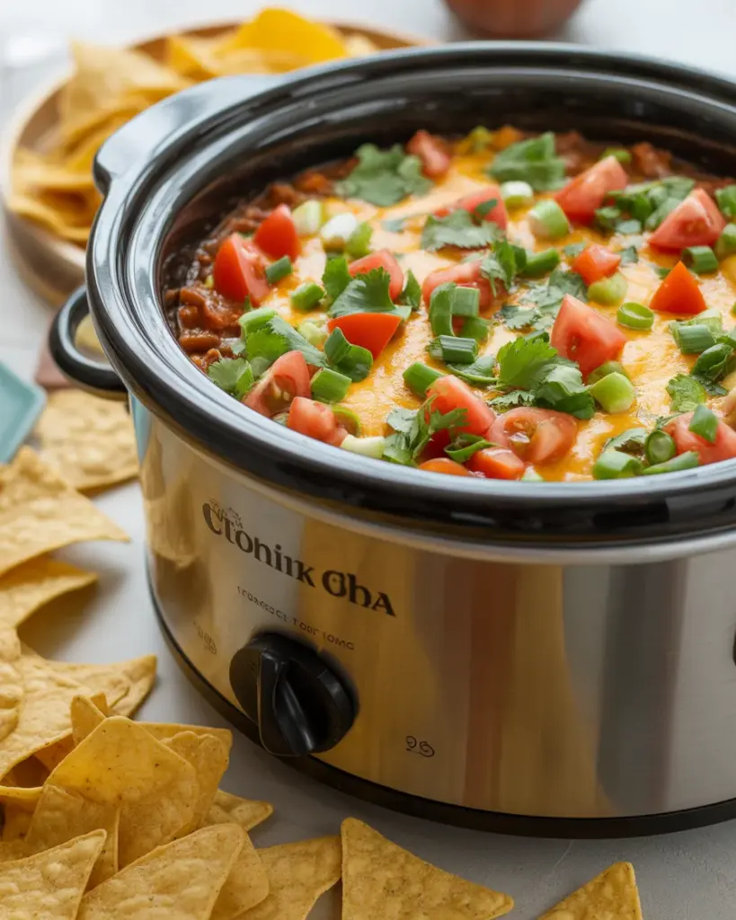 Deliciously Easy Crockpot Taco Dip Recipe