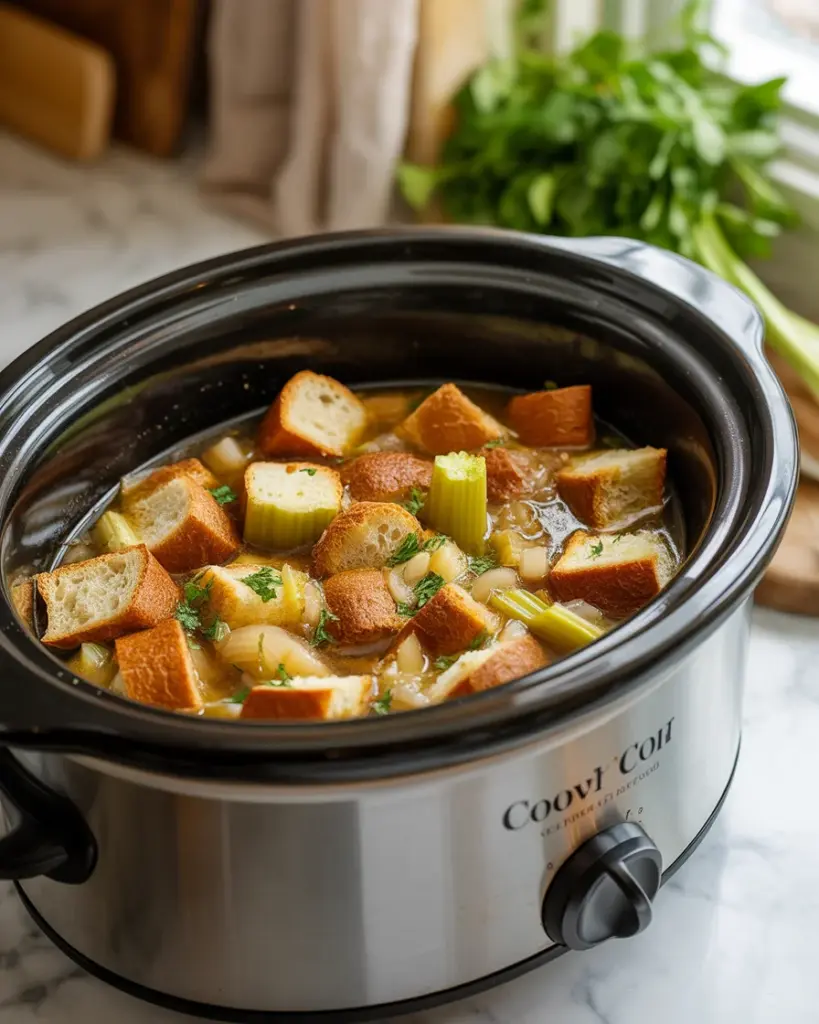 Savory Crock Pot Stuffing That’s Perfect for Thanksgiving