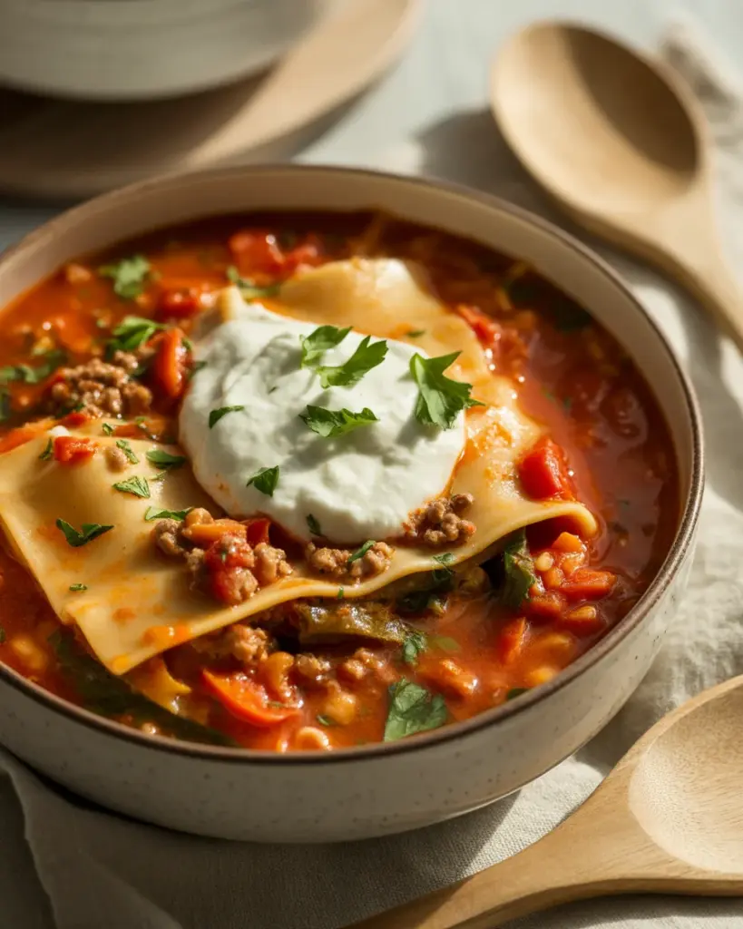 Deliciously Easy Gluten Free Lasagna Soup