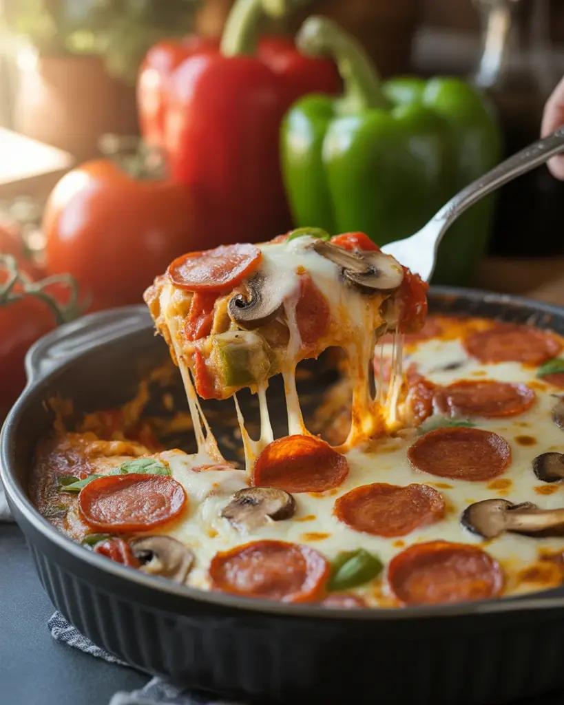 Easy Low Carb Pizza Casserole Recipe