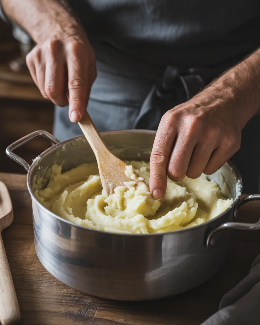 Crockpot Three Cheese Mashed Potatoes